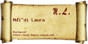 Módi Laura névjegykártya
